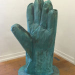 <p><strong>Coating: PS real metal copper, green patinated, sealed<br />
</strong>Eckart Hahn, 2016, aluminium cast, coppered / patinated, 185 x 60 x 110 cm</p>
