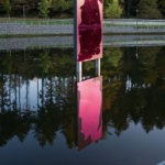 <p><strong>Coating:</strong> <strong>Colour glazed, sealed with clear coat, mirror polished<br />
</strong>Raymund Kaiser, UELFE DISPLAY, 2013, Ülfebad in Radevormwald<br />
Stainless steel mirror, 320 x 175 cm, colour glazed<strong><br />
</strong></p>
