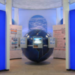 <p><strong>AWard Associates, globe, exhibition design, multicoloured lacquered </strong></p>
