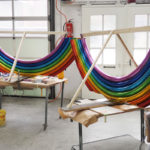 <p><strong>Saint Jean Industries, Rainbow Table, Aluminium poliert, farbig lasiert</strong></p>
