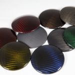 <p><strong>Samples, real carbon, colour glazed, sealed with clear coat<br />
</strong></p>
