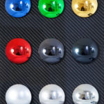 <p><strong>Chrome optics coating, samples, colour glazed<br />
</strong></p>
