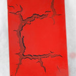 <p><strong>Designmuster, Ledereffekt rot auf schwarzem Grund</strong></p>
