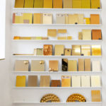 <p><strong>Samples wall, several shades of gold<br />
</strong></p>
