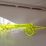 <p><strong>Coating: Lacquering yellow neon<br />
</strong>Anselm Reyle, hay cart</p>

