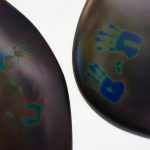 <p><strong>Coating:</strong> <strong>Special lacquering, colour change depending on temperature, clear coat sealing semi-matt</strong><br />
Katrin Wegemann, 27° C, 2015, Installation Humbold-Universität Berlin</p>
