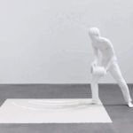 <p><strong>Coating: White extra matt</strong><br />
Action painter, Fig. 3, 2023, Bronze, stainless steel, aluminium, lacquer, canvas, dimensions variable<br />
Elmgreen & Dragset, Courtesy: Pace Gallery, Photo by: Elmar Vestner</p>
